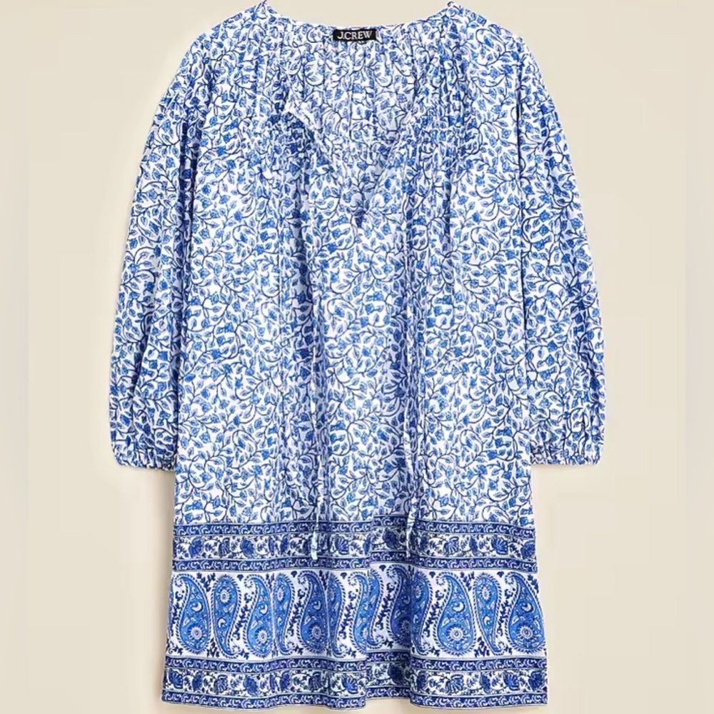 J.Crew Cotton Voile Dress/ Tunic in the bandana block